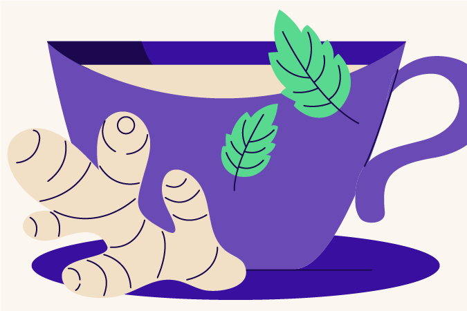 Ginger and mint tea